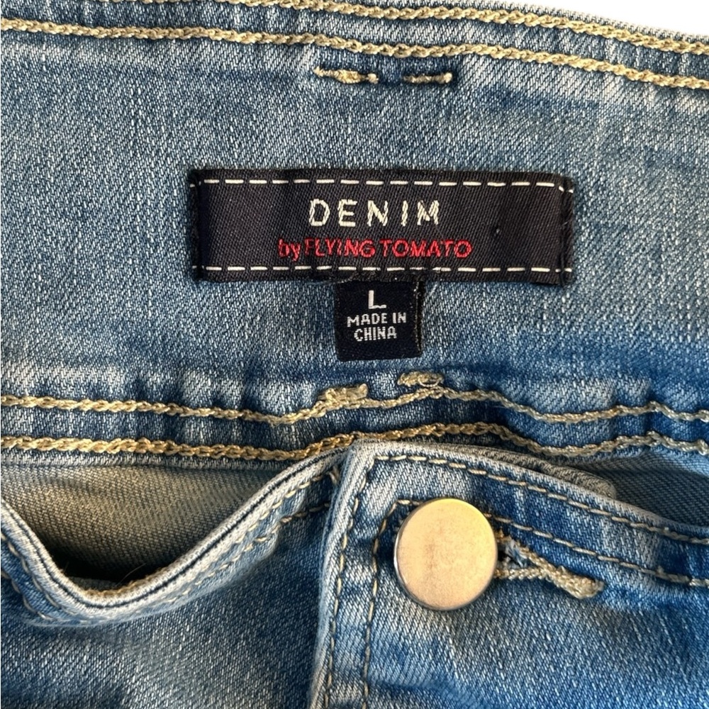 Flying Tomato Women’s Blue Wide Leg Jeans. Size L - Picture 2 of 9